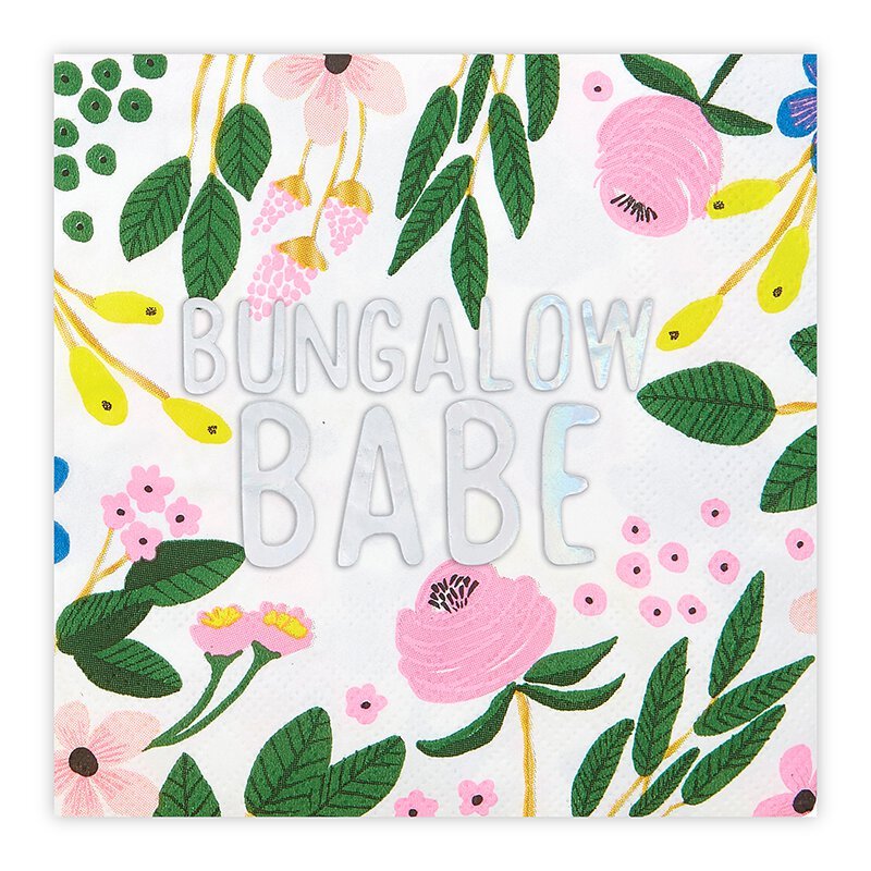 Bungalow Babe Party/Beverage/Cocktail Napkins | 5" square