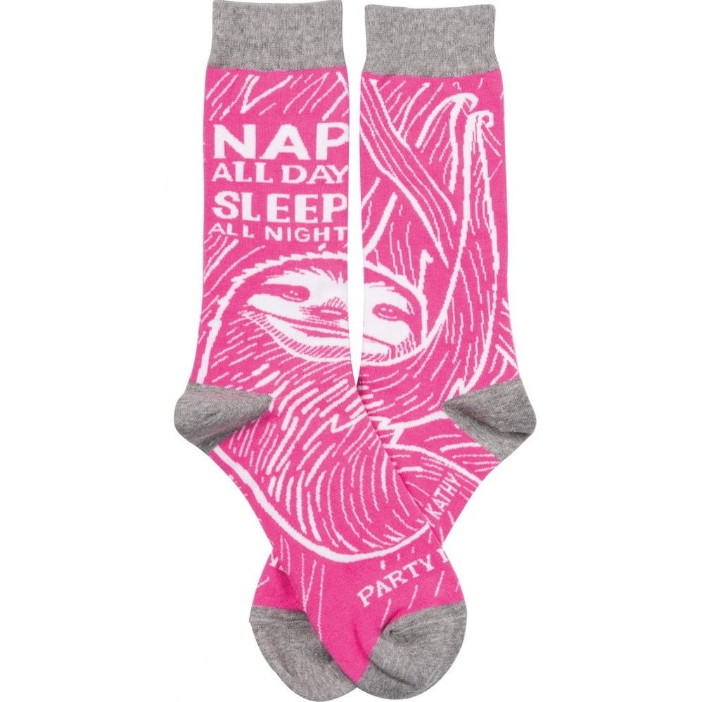 Sticker: Nap All Day Sleep All Night Party Never Sloth - by Nation