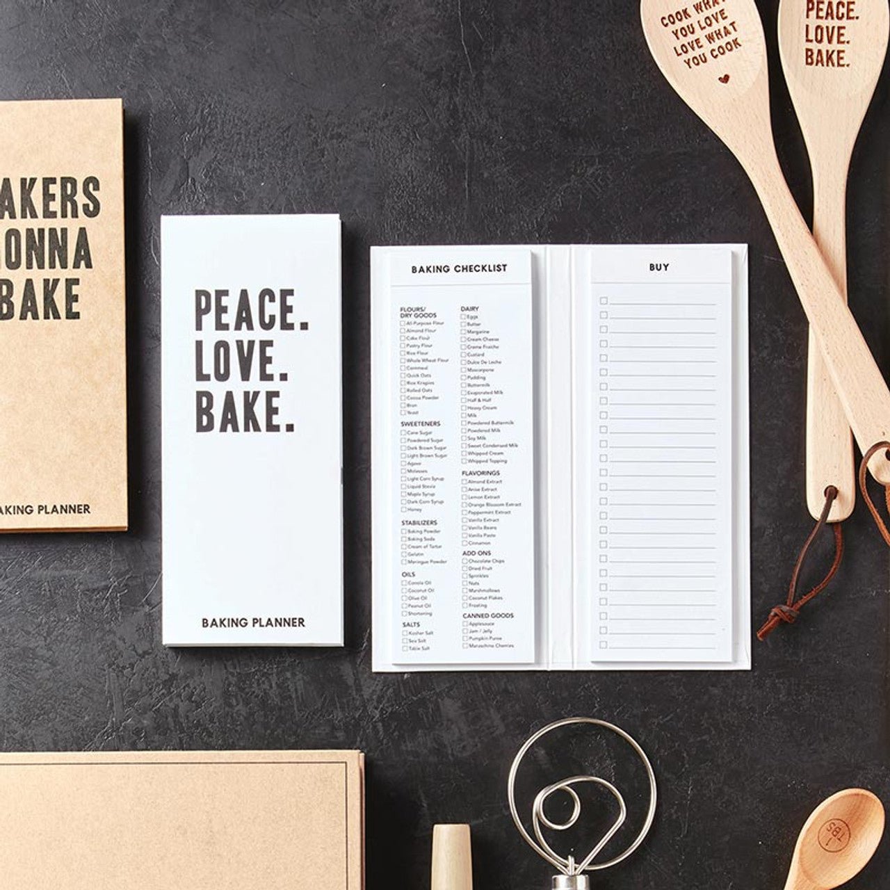 Peace Love Bake Baking Planner | Ingredients Checklist