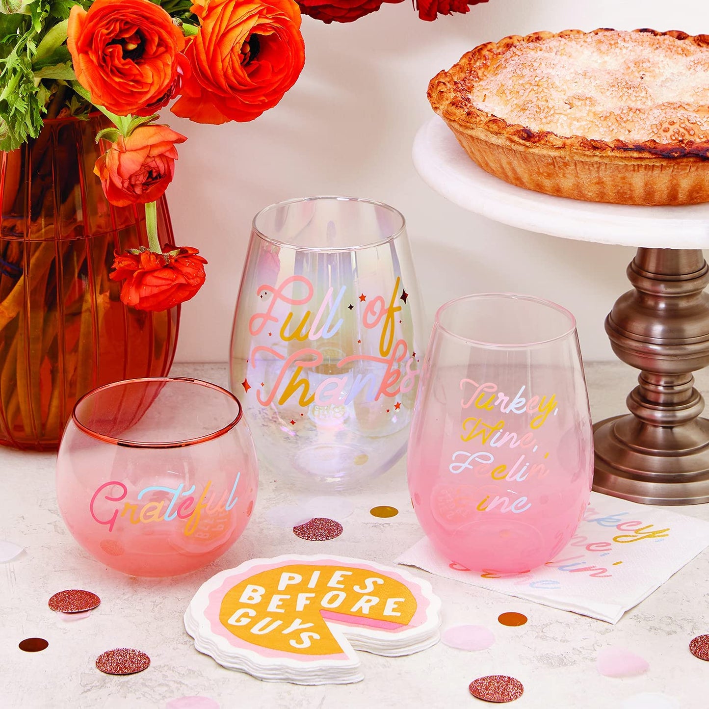 Pies Before Guys Die-Cut Party/Beverage/Cocktail Napkins