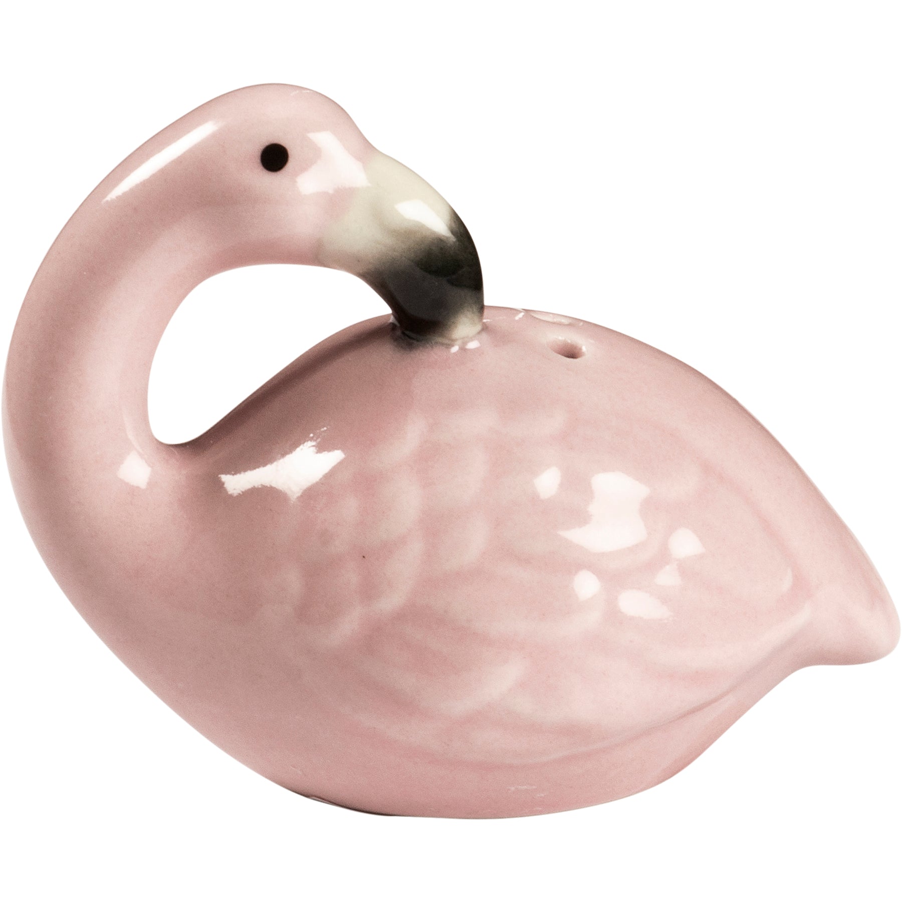 Pink Flamingo Salt & Pepper Set | Stoneware Pink Glazed Shakers