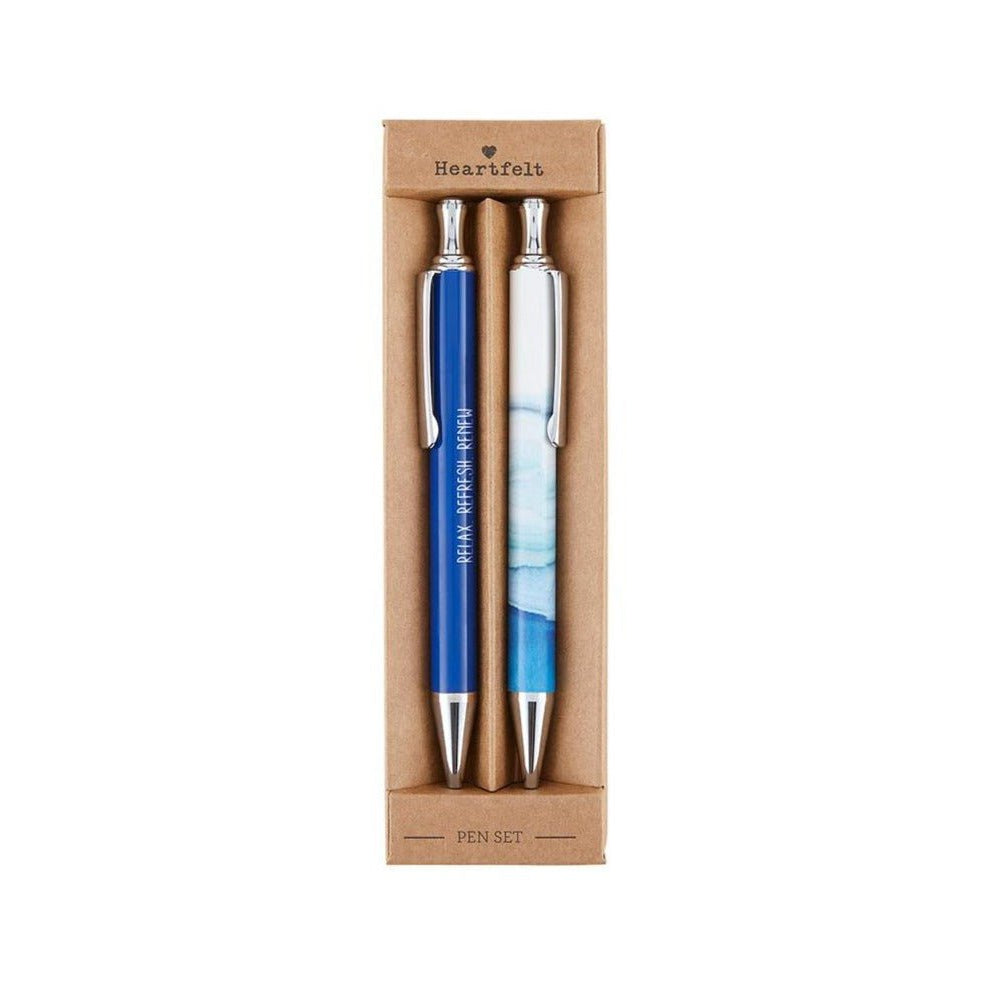 Relax Refresh Renew Pen Set of 2, Giftable Pens in Box