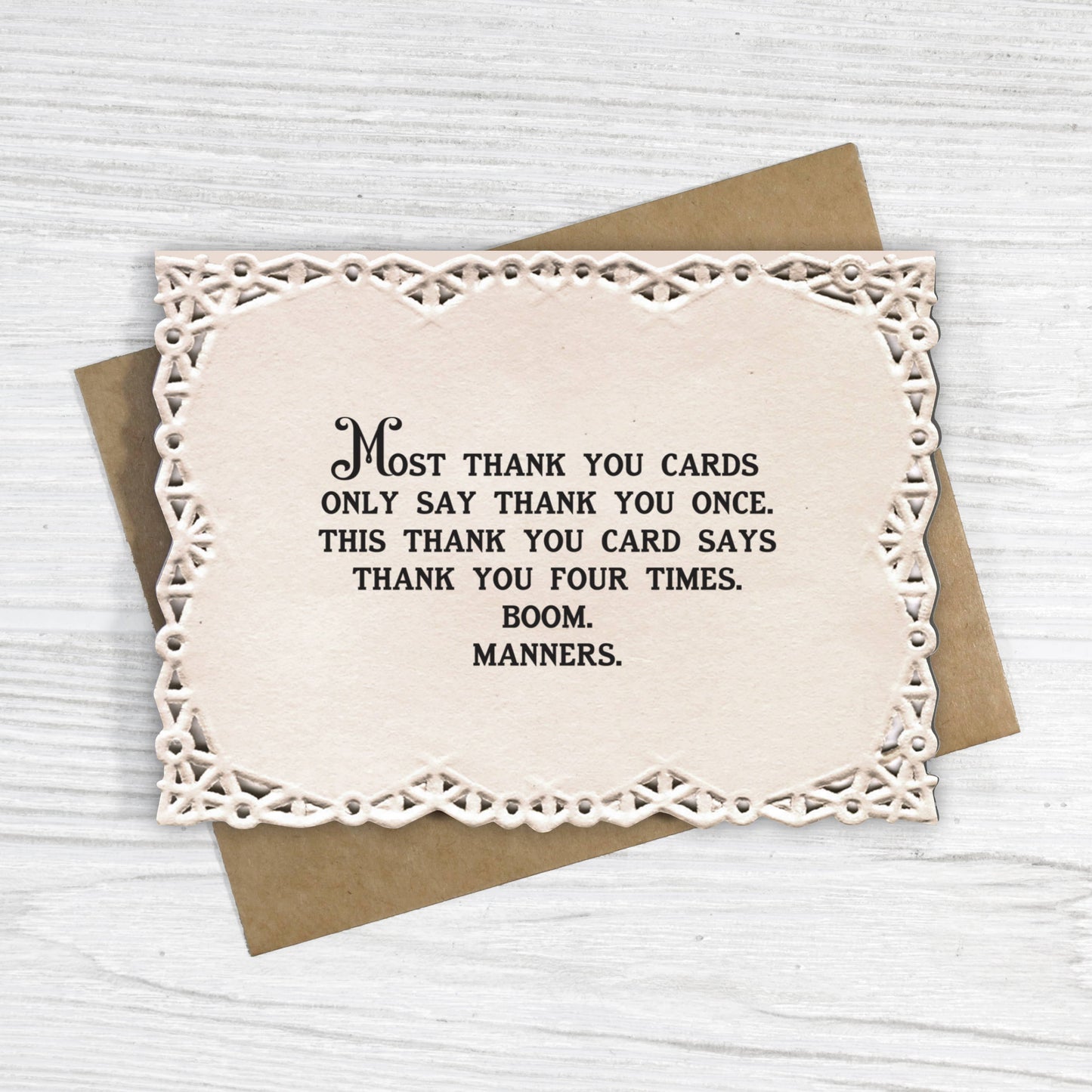 Most Thank You Cards Only Say Thank You Once Funny Vintage Greeting Card
