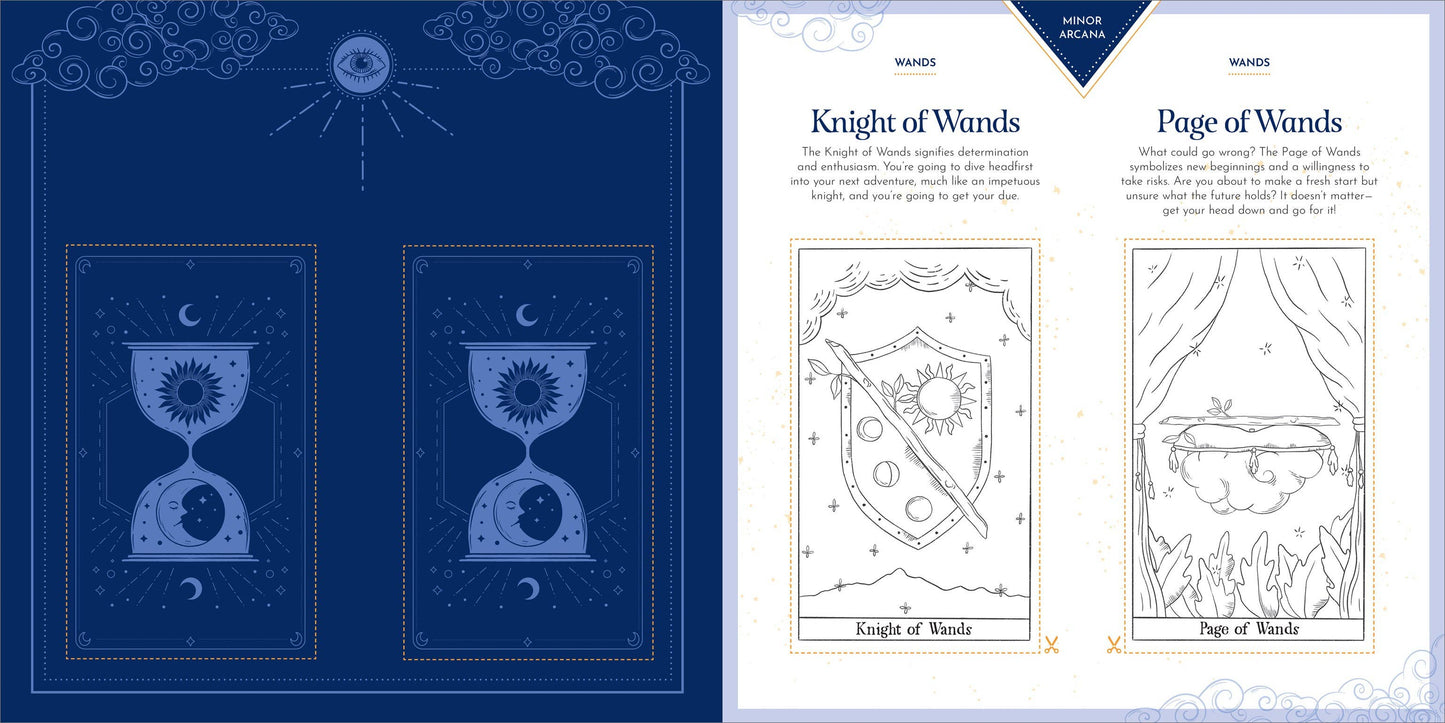 Make Your Own Tarot Deck Coloring Book | 78 Card DIY Tarot Set with Major & Minor Arcana