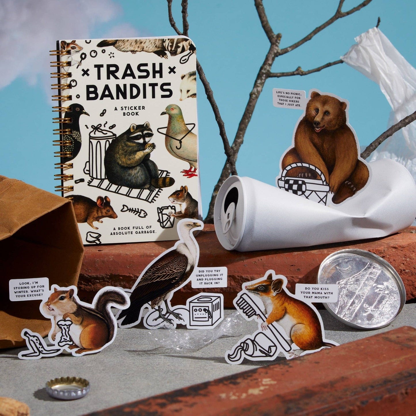 Brass Monkey Trash Bandits Sticker Book