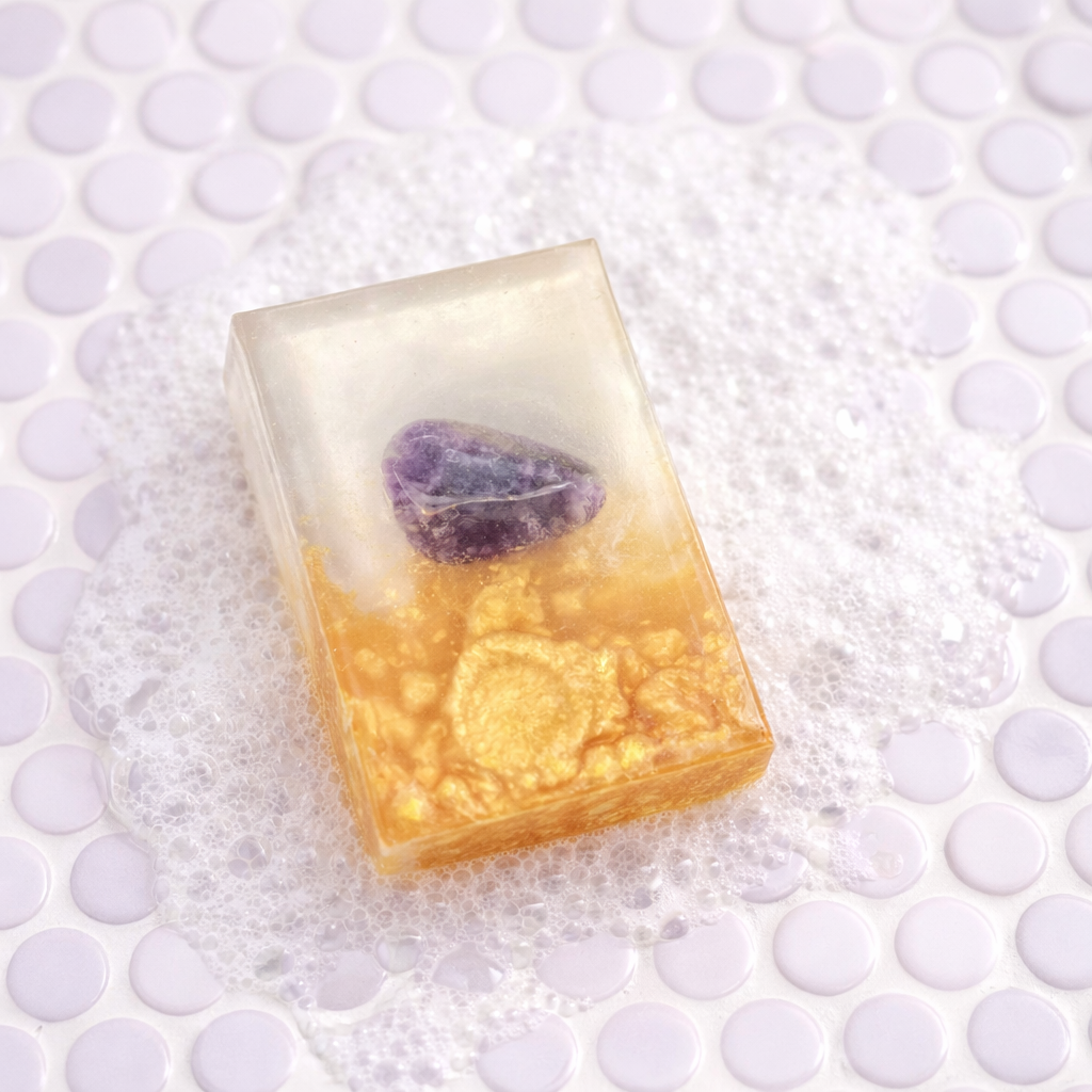 Earth Dust Lavender Sage Gemstone Bar Soap with Amethyst-Sow the Magic-The Bullish Store