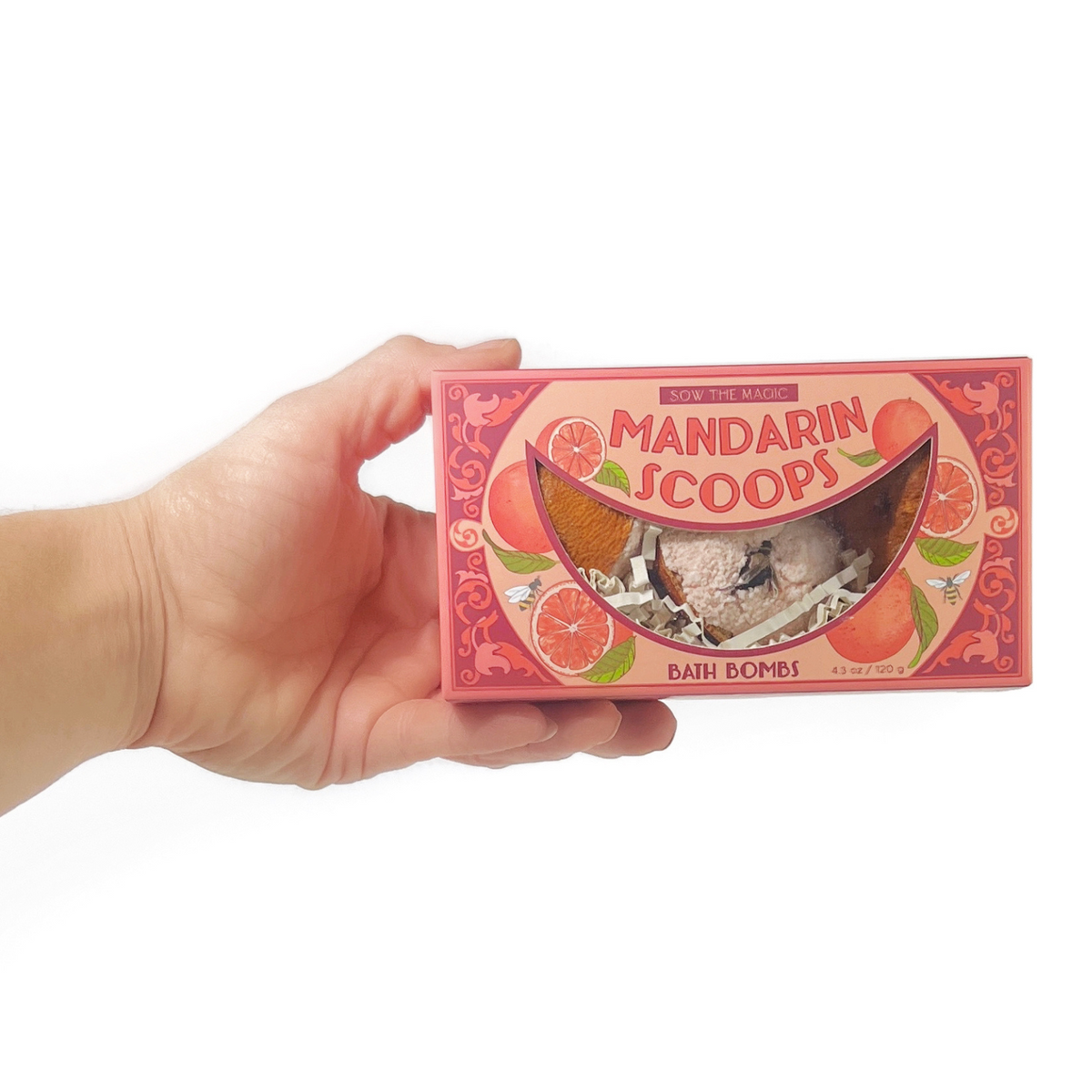 Mandarin Scoops Bath Bomb Gift Set | Citrus + Rose-Sow the Magic-The Bullish Store