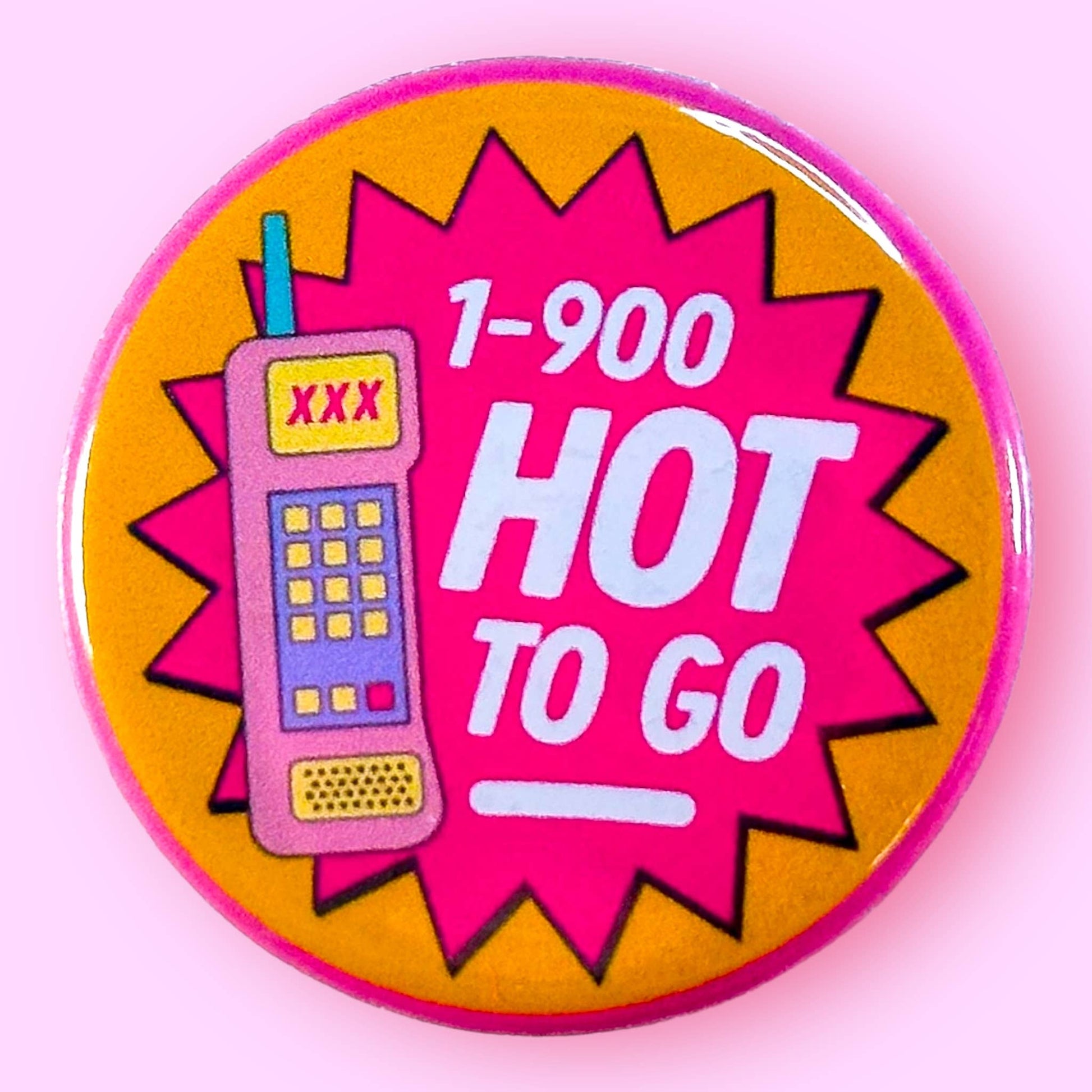 1-900-HOT-TO-GO Chappell Roan Pinback Button | Lapel Pin Badge | 1.25"