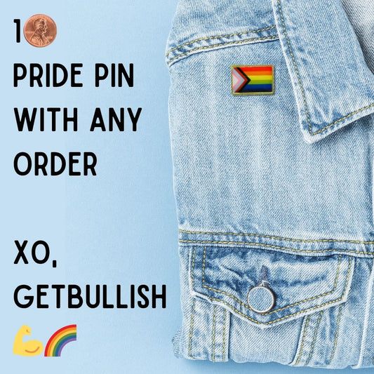 1 Cent with Any Order: LGBTQ Progress Pride Flag Pin ❤️🧡💛💚💙💜