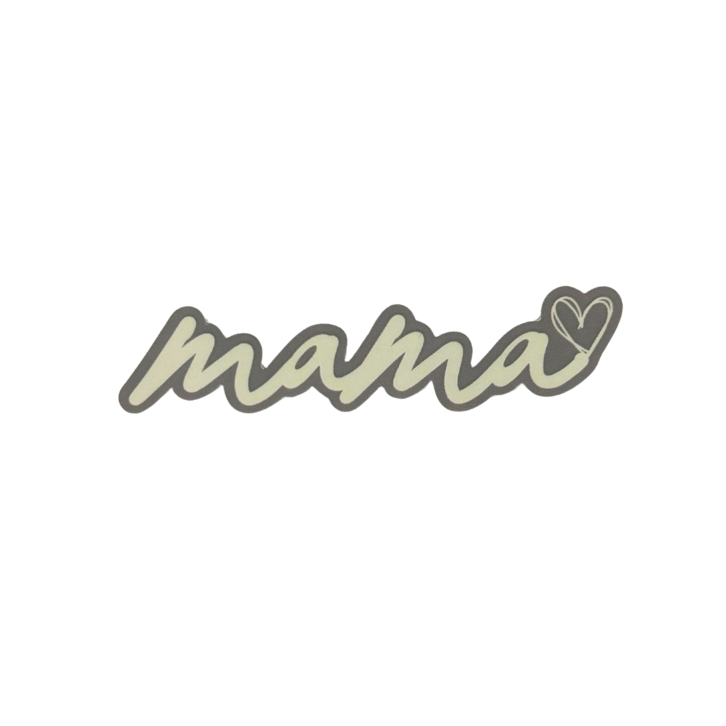 Mama Script Vinyl Sticker | Heart or Coquette Bow | 3.2" Water Bottle Sticker