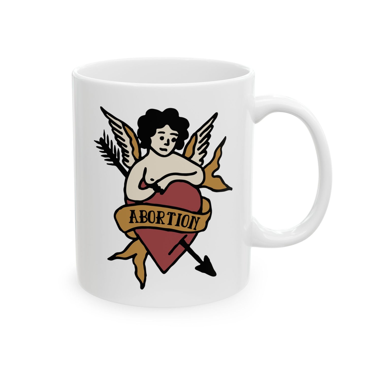 Abortion Vintage Tattoo Art Ceramic Mug 11oz