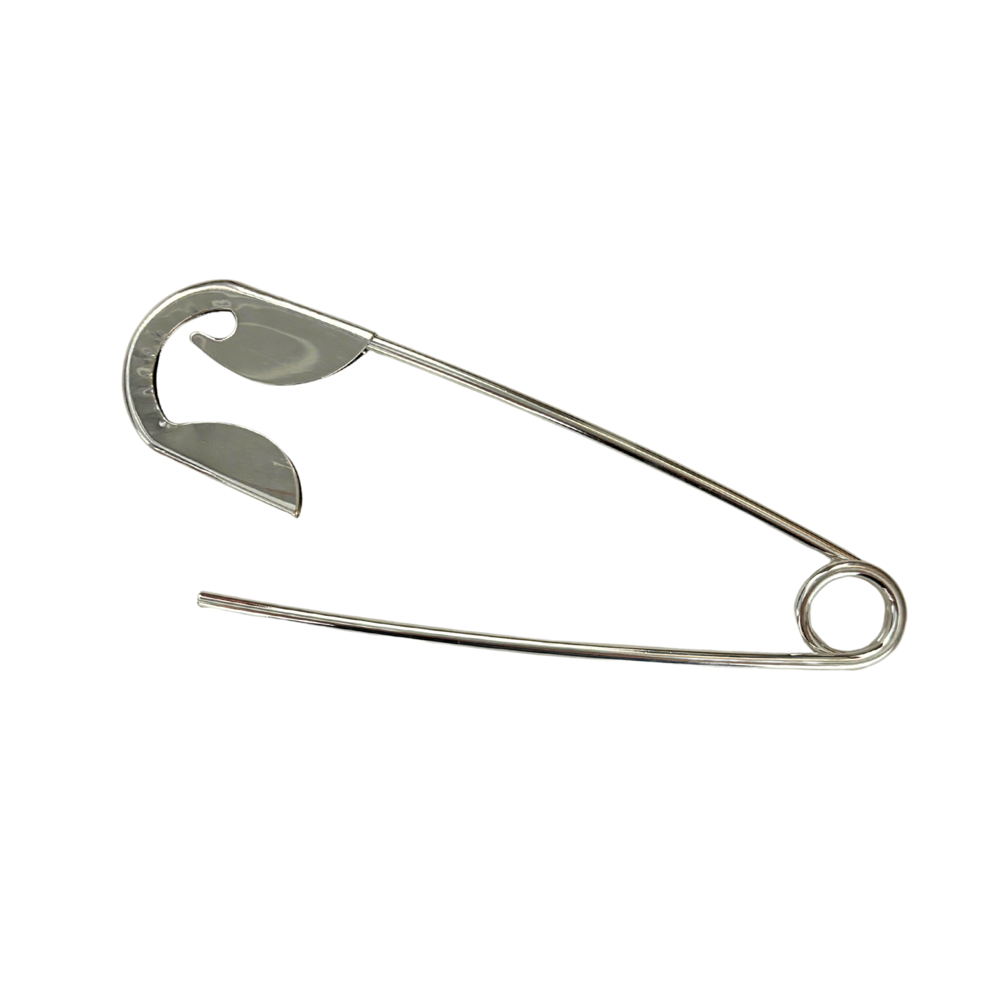 Giant Safety Pin Hair Clip | Punk Bun Pin | 5" Silver | Bag Charm or Keychain
