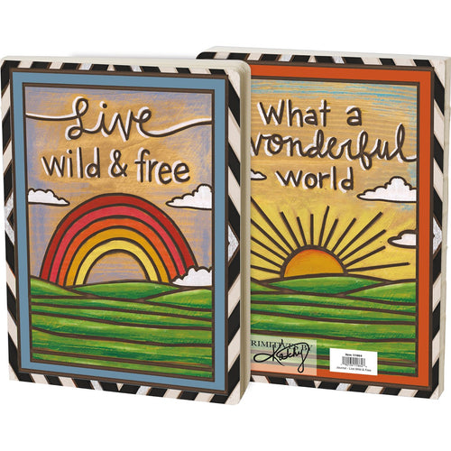 Live Wild & Free - What A Wonderful World Double-Sided Journal | Lined Notebook