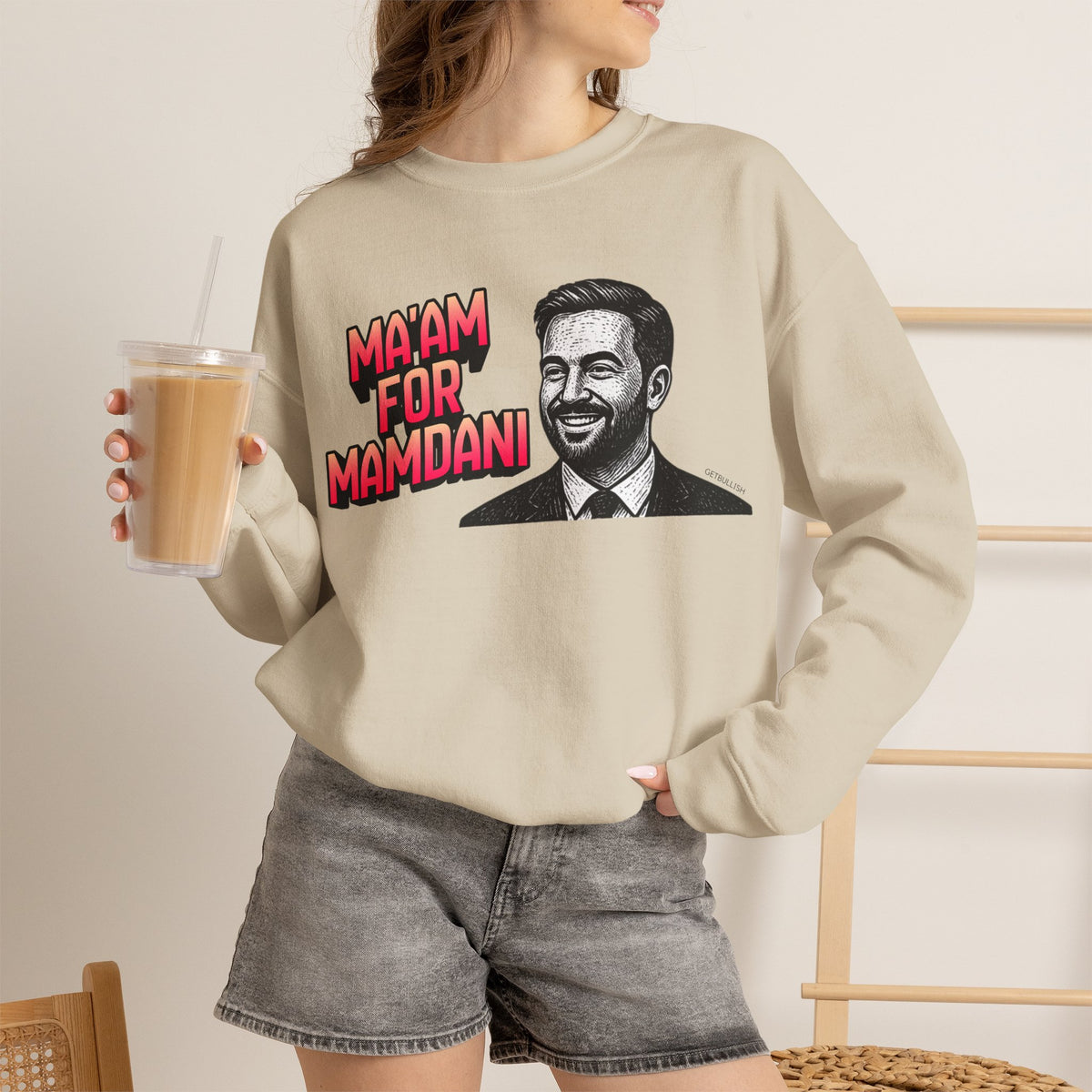 Ma'am for Mamdani NYC Mayor Unisex Heavy Blend™ Crewneck Sweatshirt [Sizes S-5X]