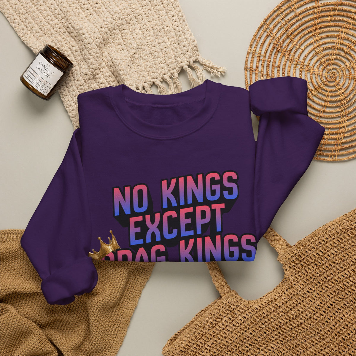 No Kings Except Drag Kings Unisex Heavy Blend™ Crewneck Sweatshirt [Sizes S-5X]
