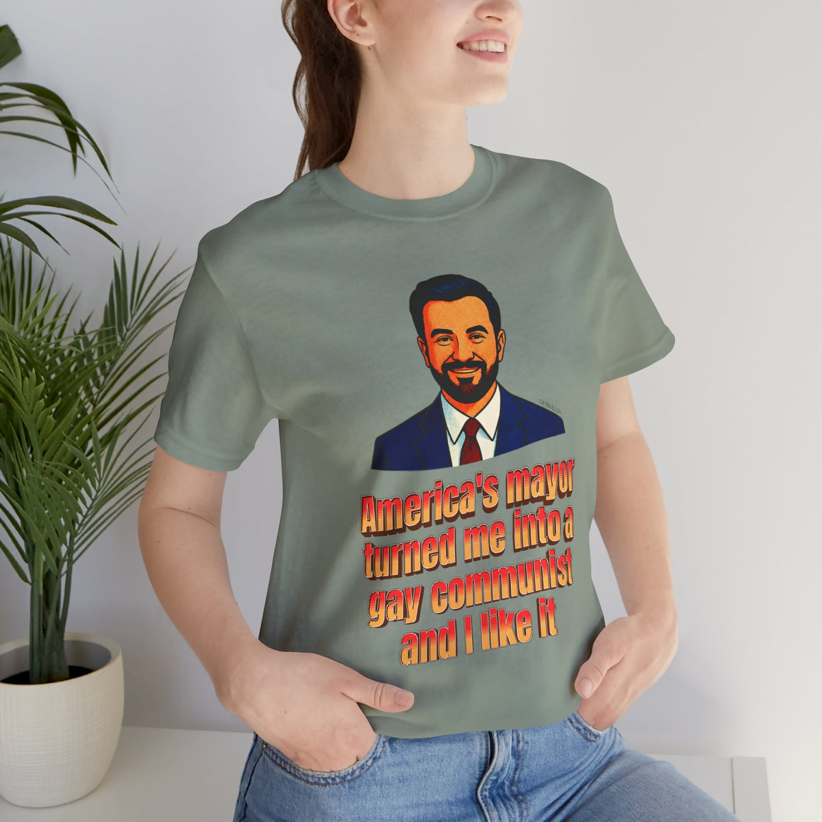 America's Mayor Turned Me Into a Gay Communist and I Like It Mamdani Jersey Short Sleeve Tee [Sizes XS-4XL]