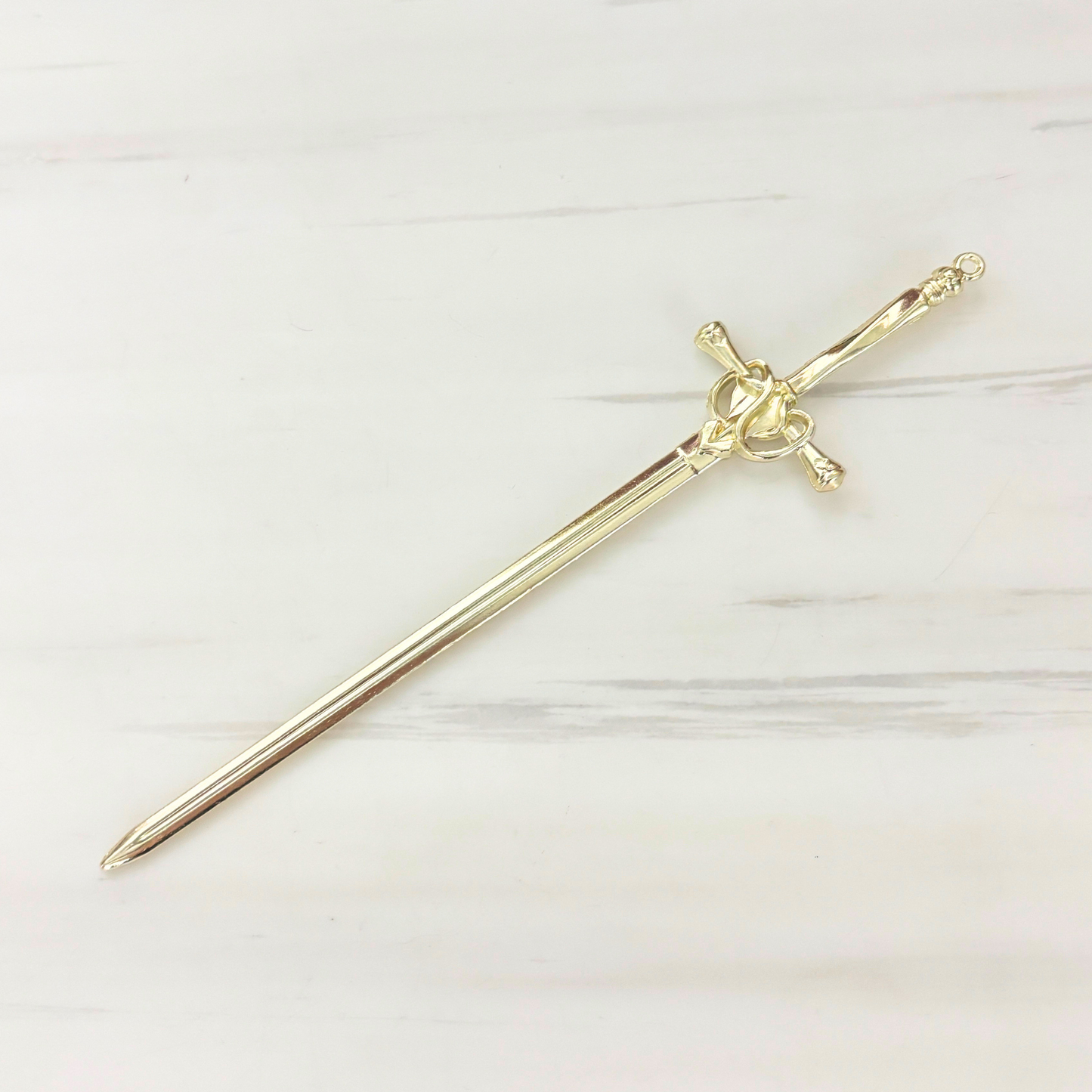 Sword Hair Stick or Letter Opener in Champagne Gold