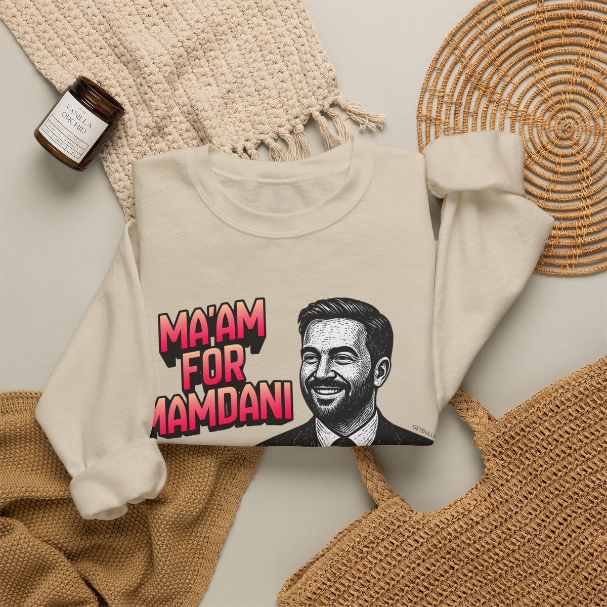 Ma'am for Mamdani NYC Mayor Unisex Heavy Blend™ Crewneck Sweatshirt [Sizes S-5X]