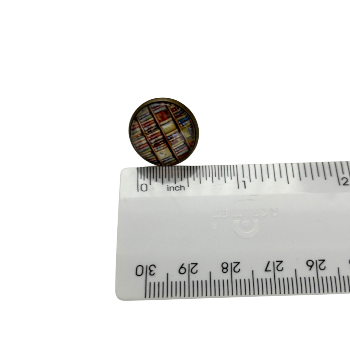 Bookshelves Cabochon Stud Earrings