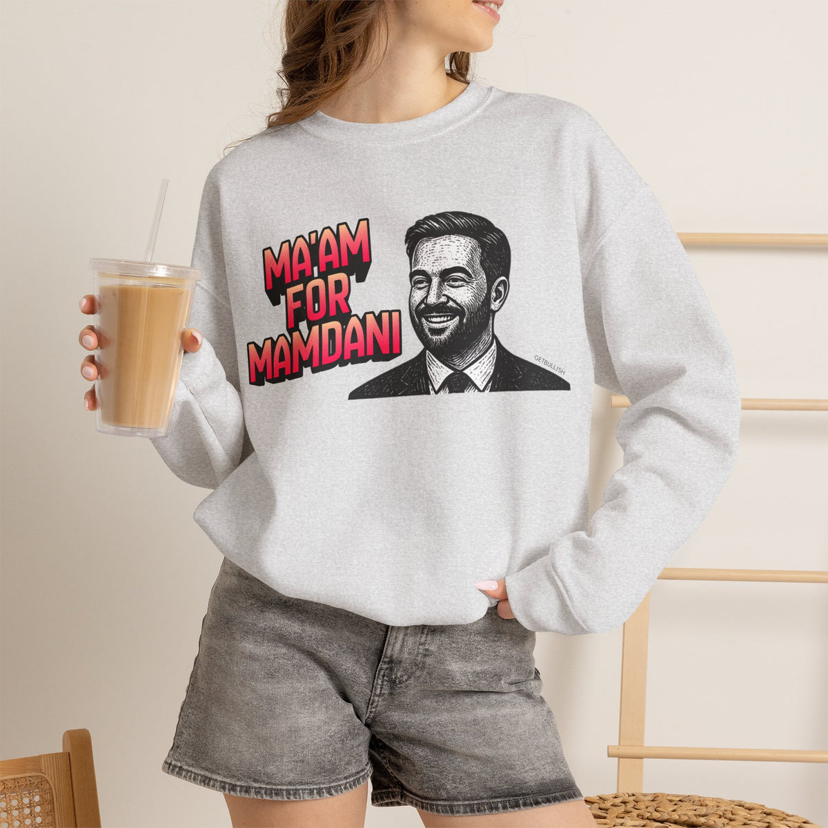 Ma'am for Mamdani NYC Mayor Unisex Heavy Blend™ Crewneck Sweatshirt [Sizes S-5X]