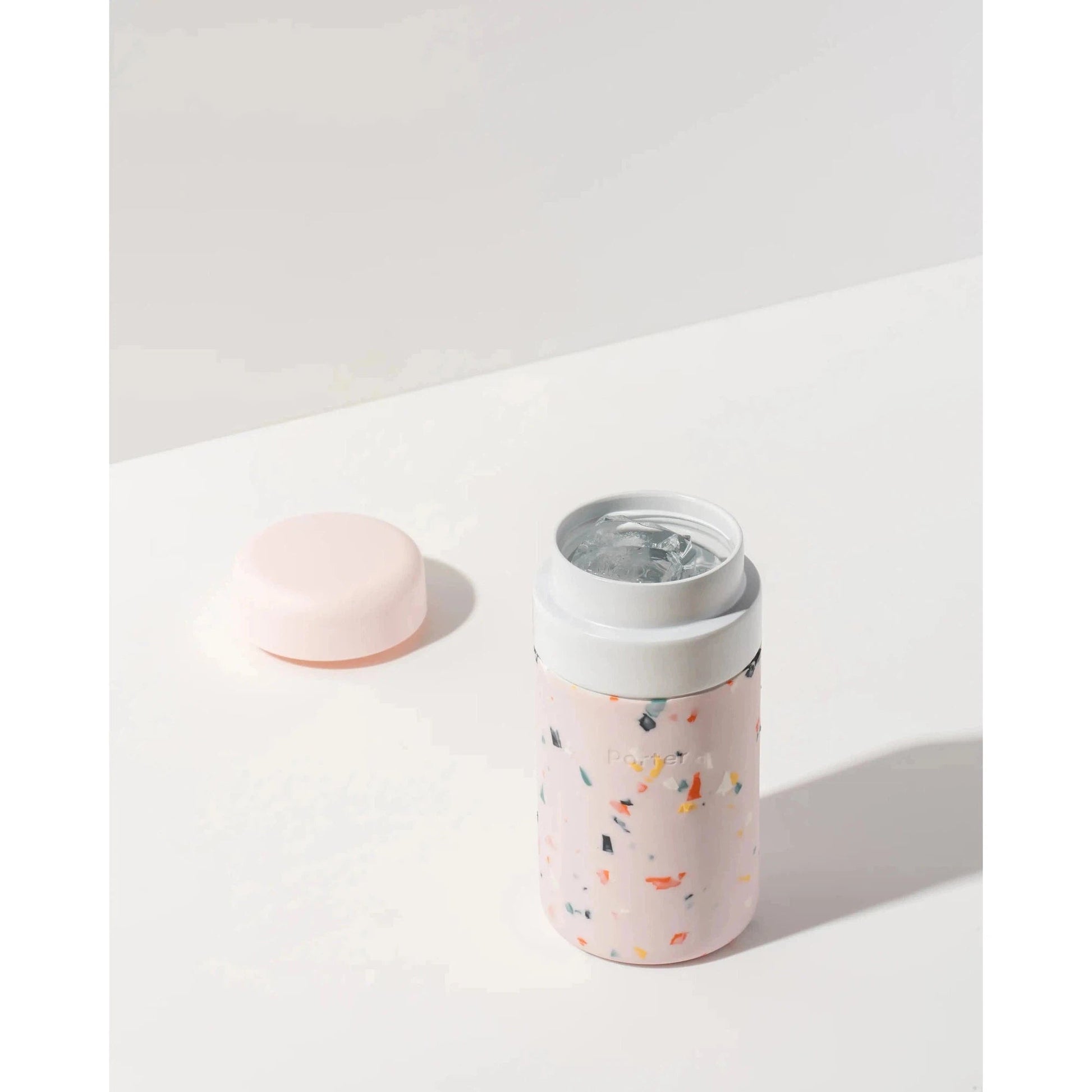 12oz Terrazzo Porter Insulated Bottle In Blush | Insulated Ceramic Bottle