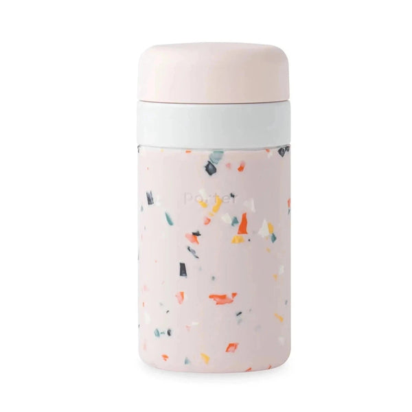 12oz Terrazzo Porter Insulated Bottle In Blush | Insulated Ceramic