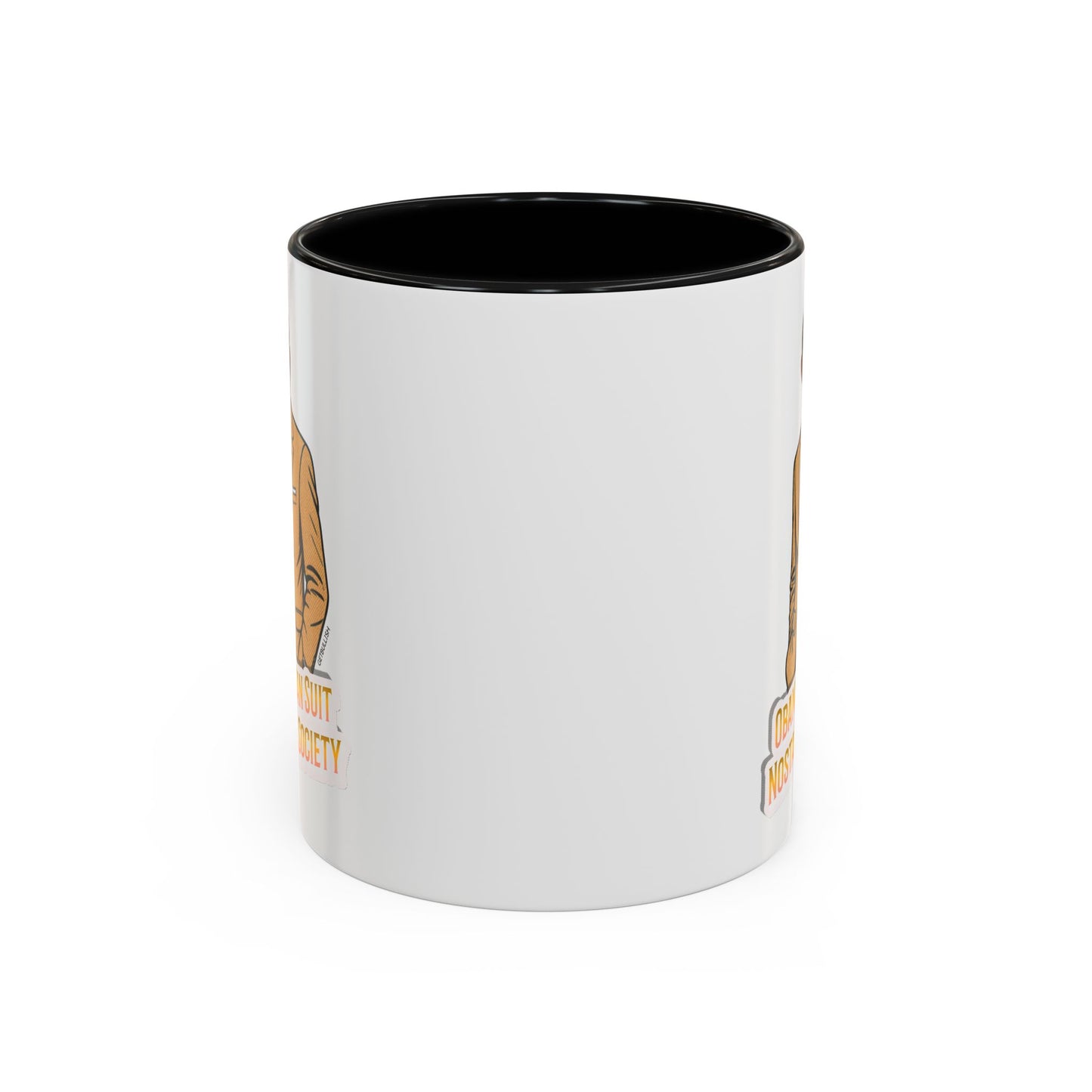 Obama's Tan Suit Nostalgia Society 11oz Black Accent Coffee Mug