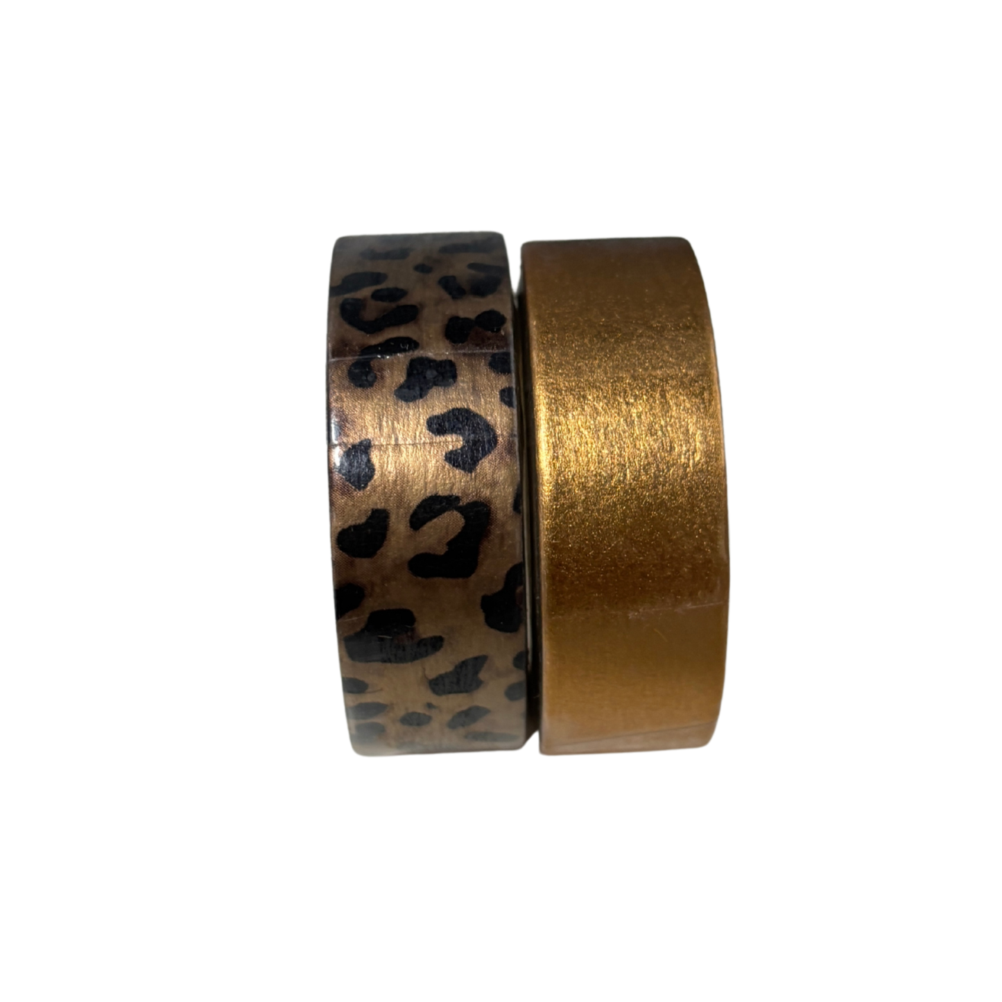 Leopard and Copper Washi Tape Set | Metallic Leopard Print & Copper | Set of 2