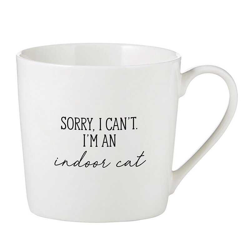14 oz Sorry I Can't I'm An Indoor Cat Cafe Mug