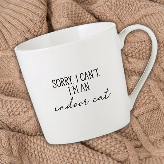 14 oz Sorry I Can't I'm An Indoor Cat Cafe Mug