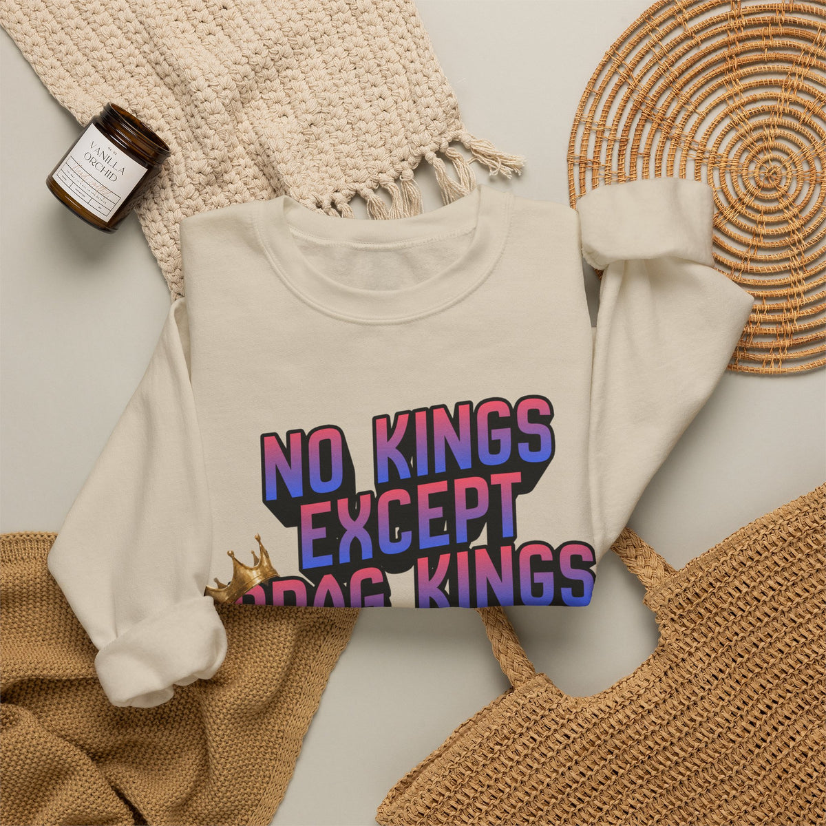 No Kings Except Drag Kings Unisex Heavy Blend™ Crewneck Sweatshirt [Sizes S-5X]