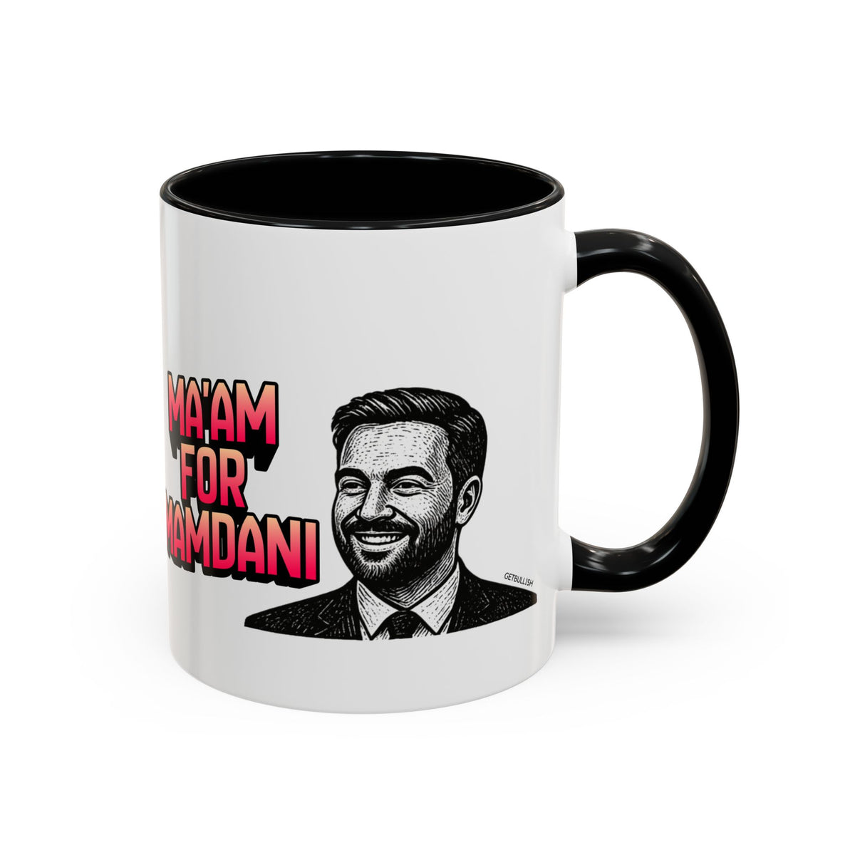 Ma'am for Mamdani NYC Mayor 11oz Black Accent Coffee Mug