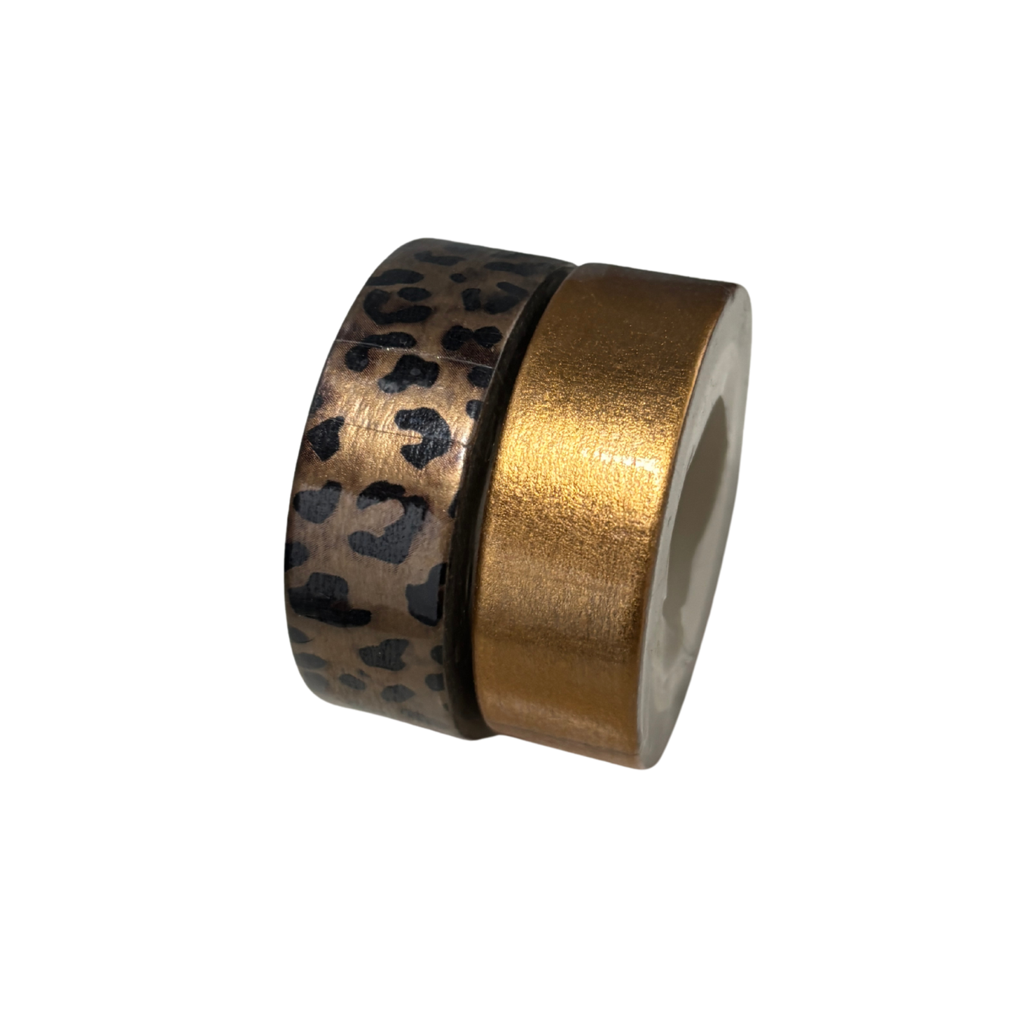 Leopard and Copper Washi Tape Set | Metallic Leopard Print & Copper | Set of 2