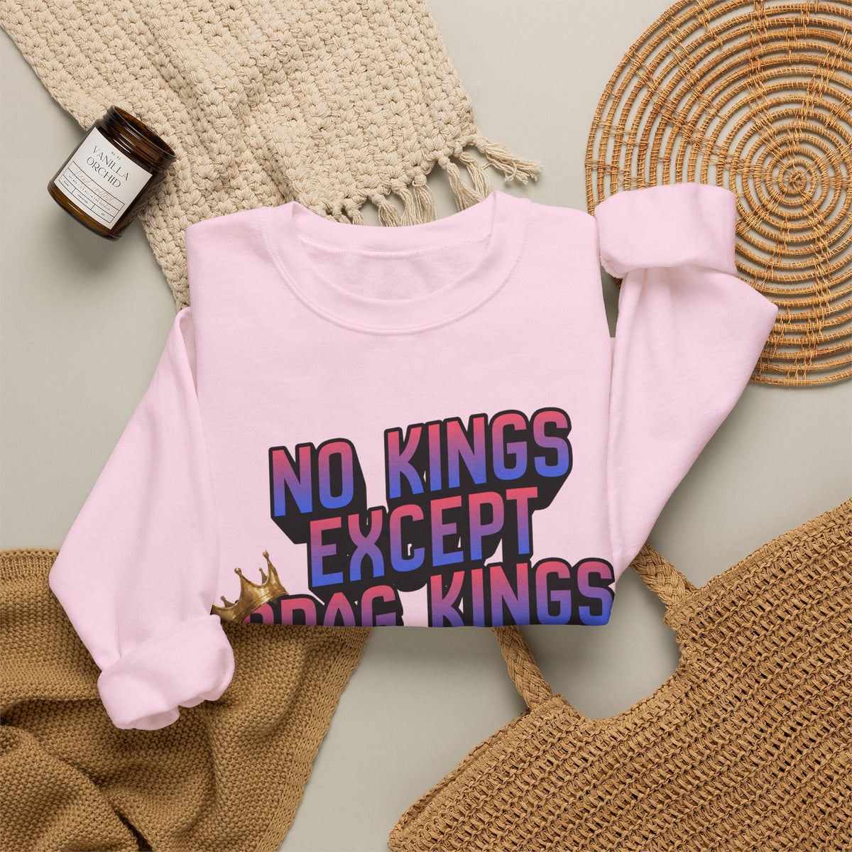 No Kings Except Drag Kings Unisex Heavy Blend™ Crewneck Sweatshirt [Sizes S-5X]