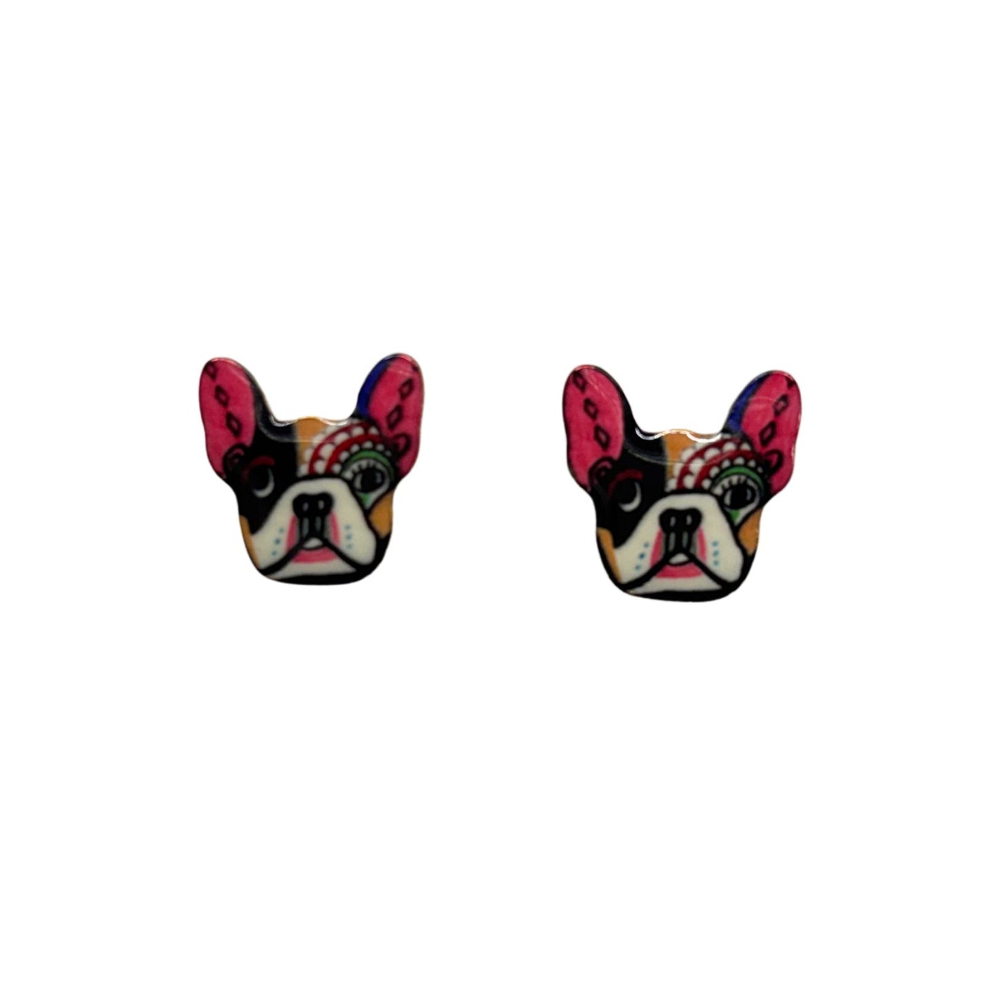 Graffiti Dog Stud Earrings | Street Art Novelty Earrings