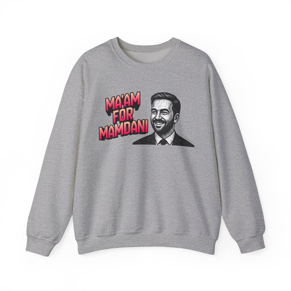 Ma'am for Mamdani NYC Mayor Unisex Heavy Blend™ Crewneck Sweatshirt [Sizes S-5X]