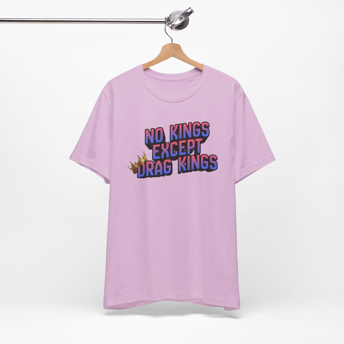 No Kings Except Drag Kings Jersey Short Sleeve Tee | Pride Drag King Statement Shirt [Sizes XS-4XL]