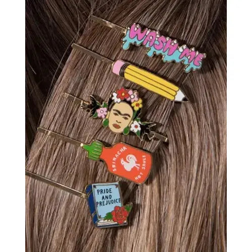 18K Gold Plated Butter Hairpin | Cloisonné Gold Metal Single Hair Pin