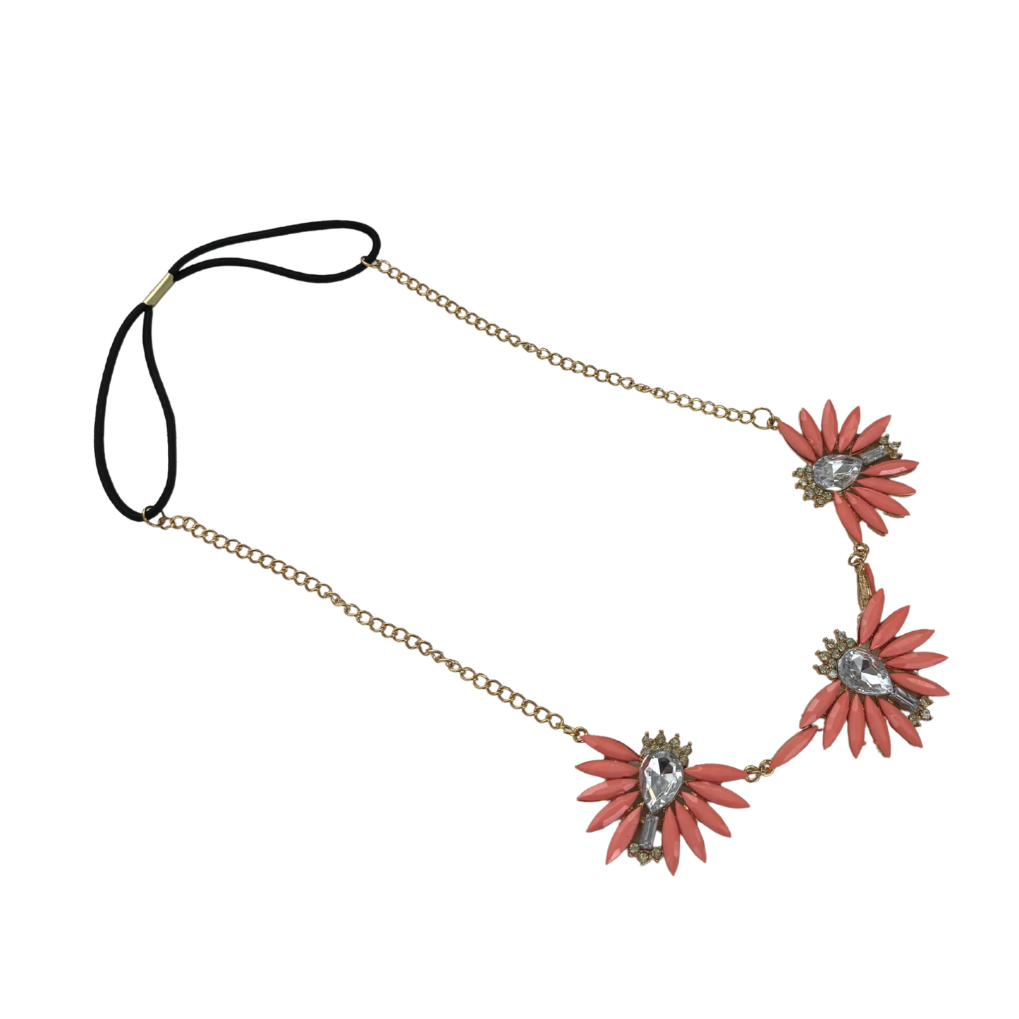 Coral Gems Flexible Hair Tiara | Festive Deco Charm Headband Crown