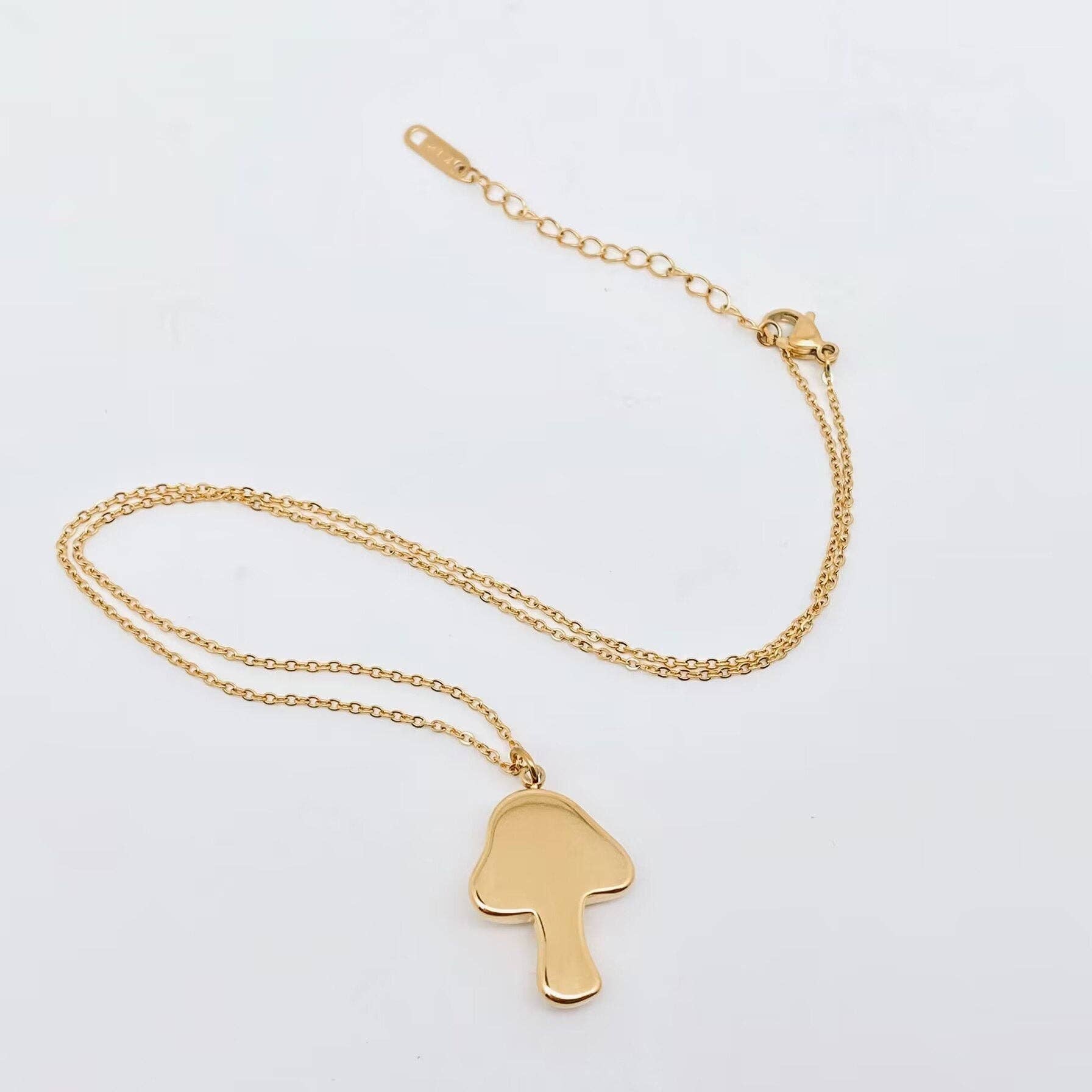 18k Gold Plated Mushroom Cubic Zirconia Necklace