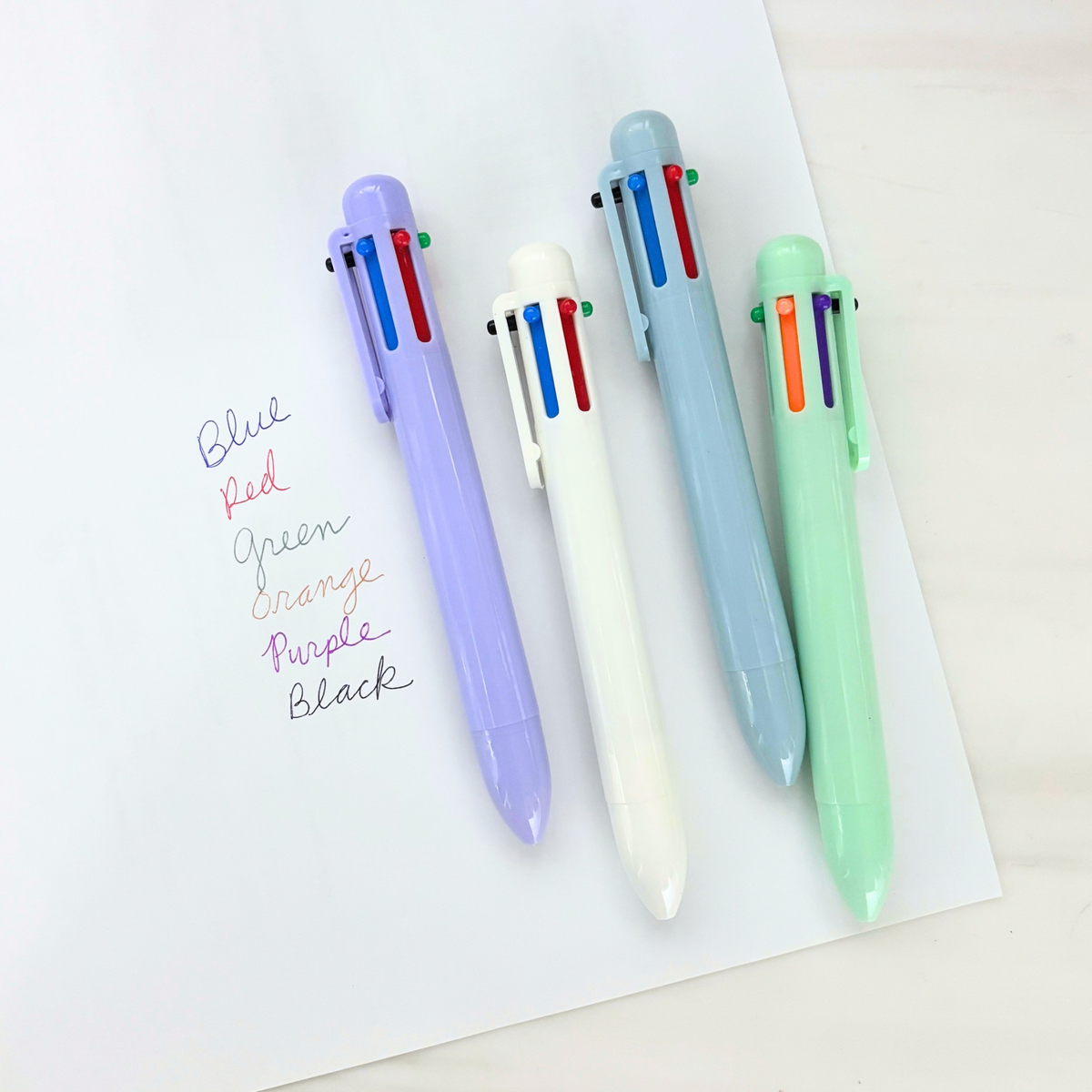 1980s Girl Pen | 6-in-1 Retro Multi Color Click Pens