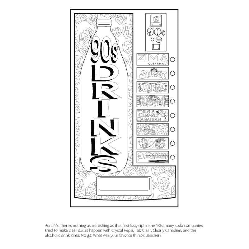 1990s Coloring Book by James Grange | Retro Vibe '90s and Millennials Funny Colouring Pads
