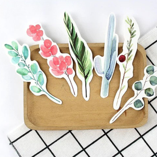 30-Pack Floral/Grass Design Paper Bookmark