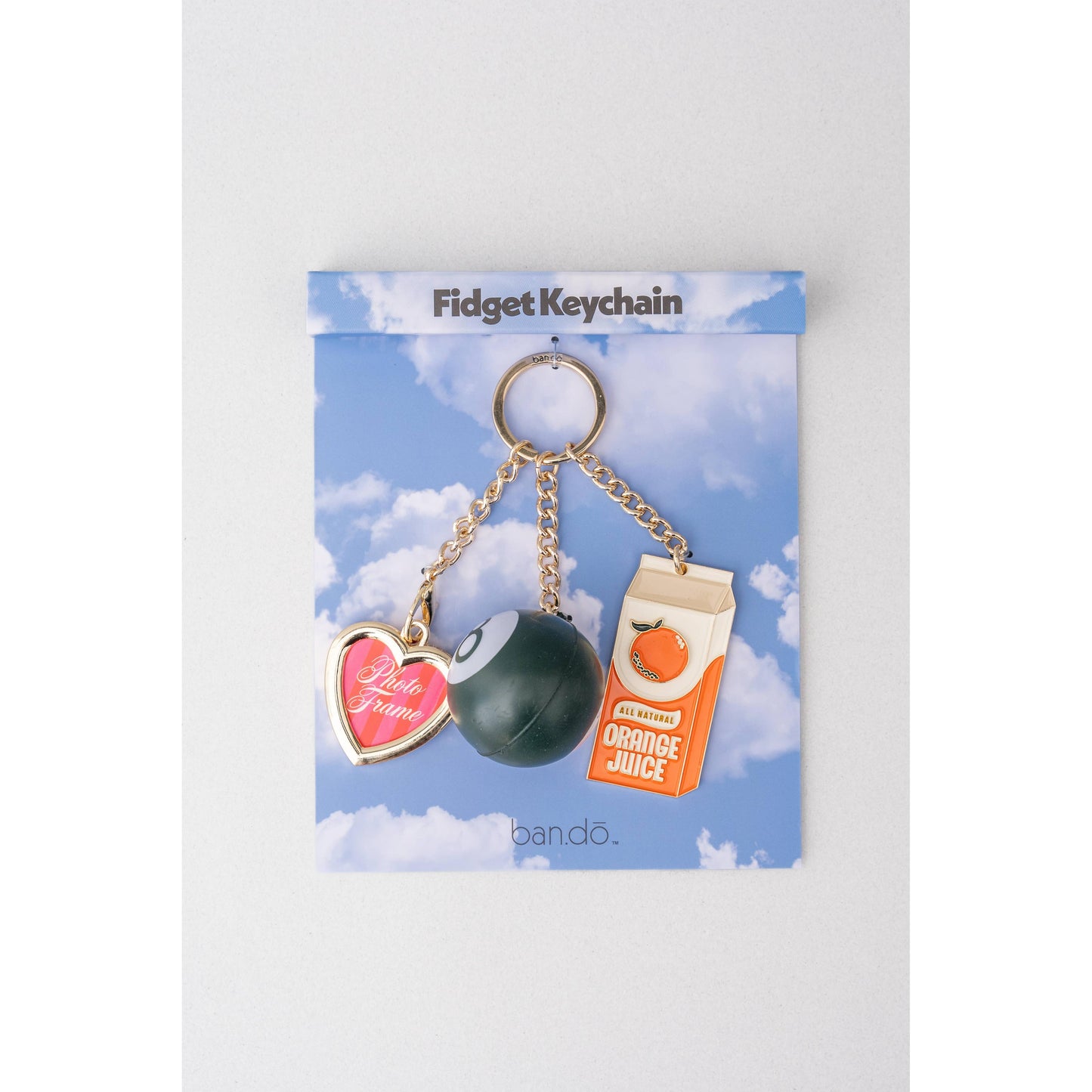 Orange Juice Fidget Keychain | 3-in-1 Stress Relief Keychain