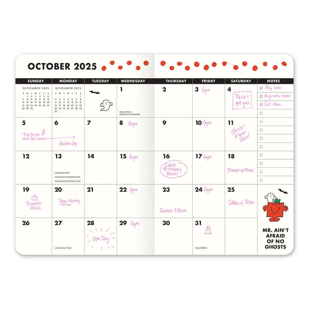 2025 Little Miss Punctual Monthly Pocket Planner