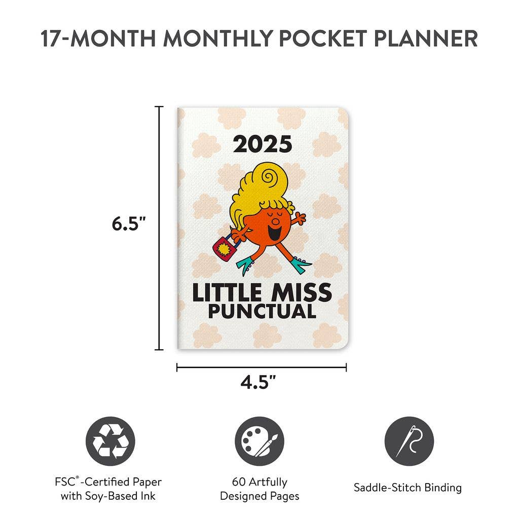 2025 Little Miss Punctual Monthly Pocket Planner