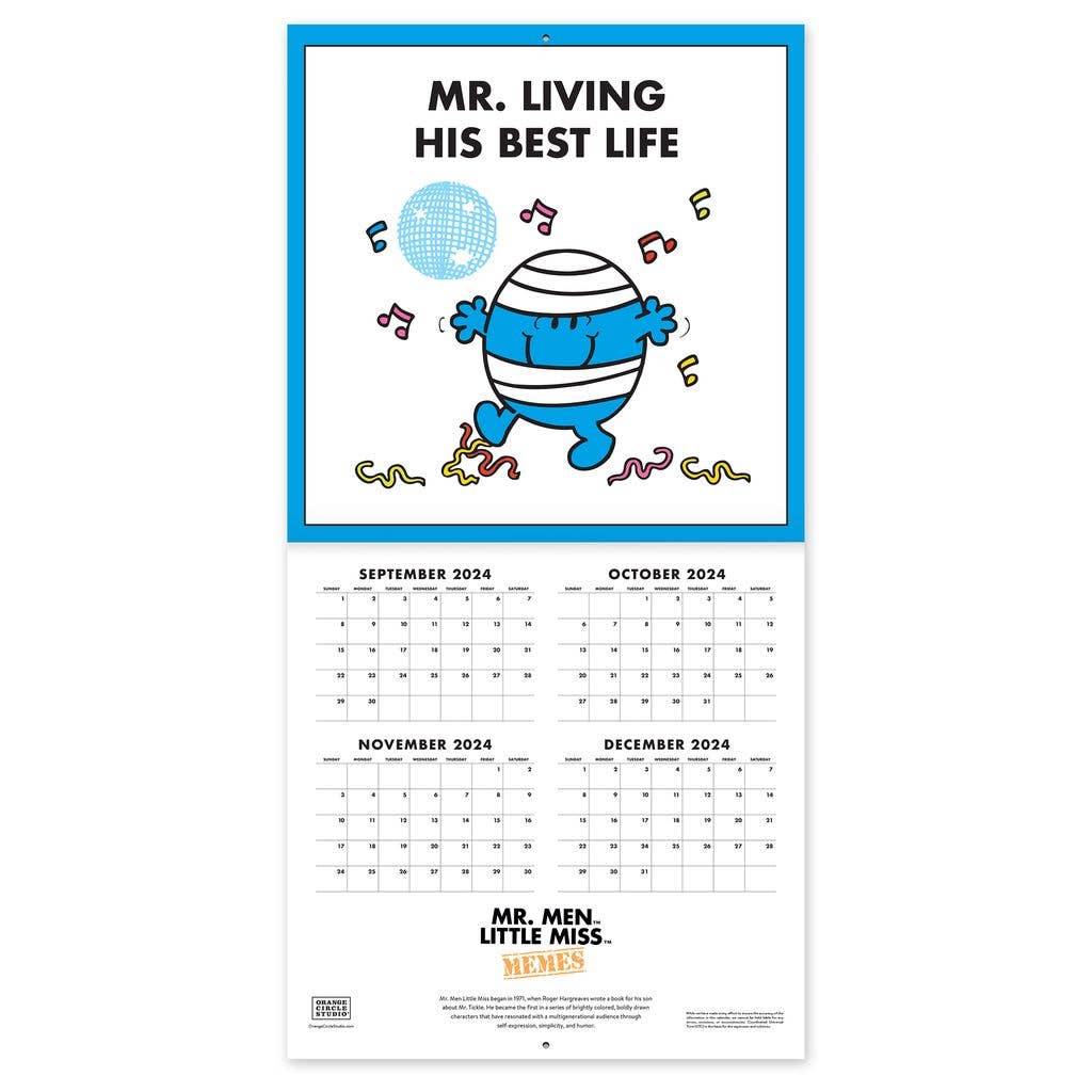 2025 Mr. Men Little Miss 12" x 12" Calendar