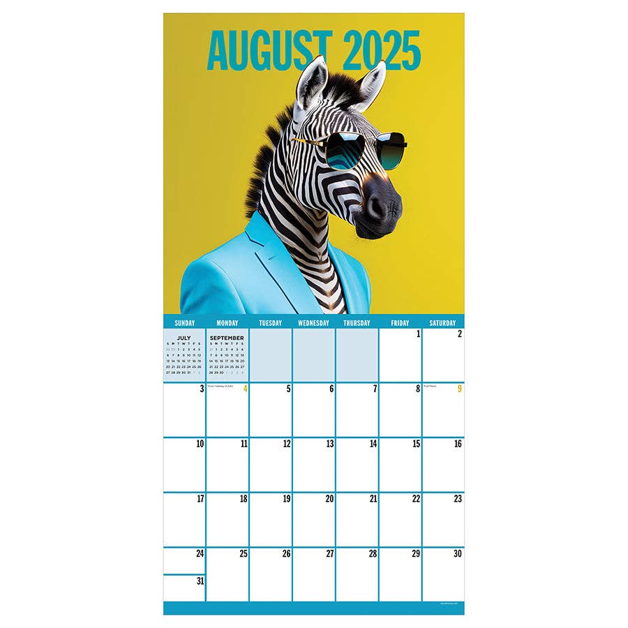 2025 Pawsmopolitan Wall Calendar | Cat Lover Giftable Hanging 12 Month Calendar