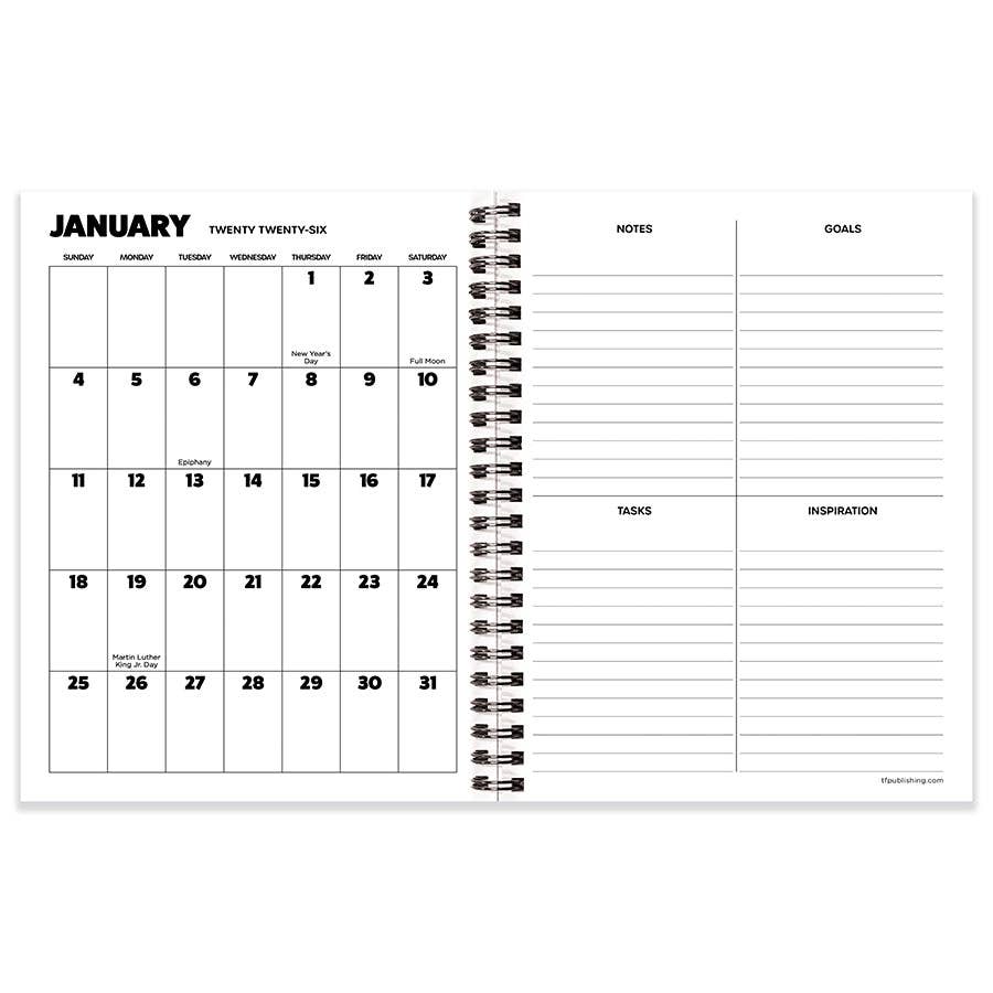 2026 Rainbow Brite Medium Weekly Monthly Planner | Colorful Diary Datebook Organizer | 6.5" x 8"