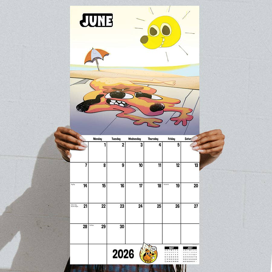 2026 THIS IS FINE Wall Calendar | Funny Dog Calendar Poster | 12" x 12"